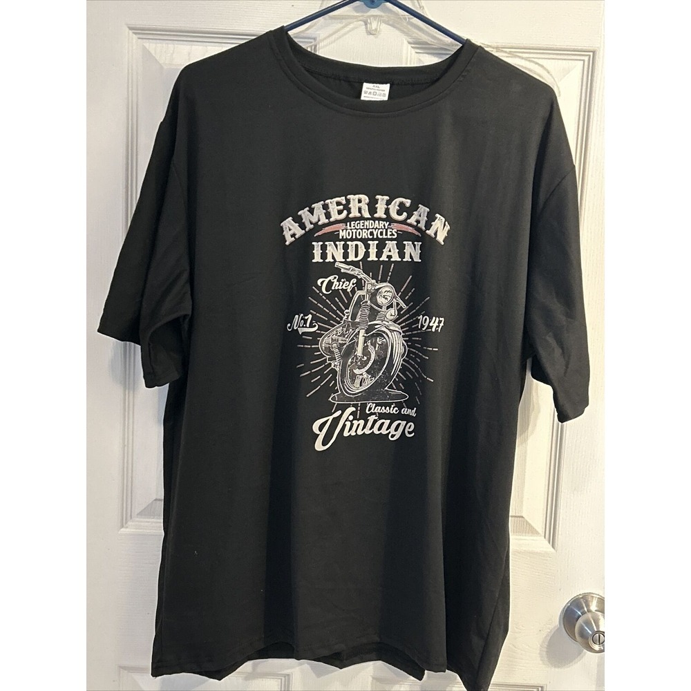 Indian‎ Motorcycle Shirt Men's 2XL Black T-Shirt Biker